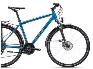 Bicykel CTM Tranz Trek Matná Hlbokomodrá / Sivohnedá 2025