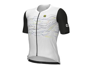 Cyklistický dres ALÉ PR-E Megabyte White