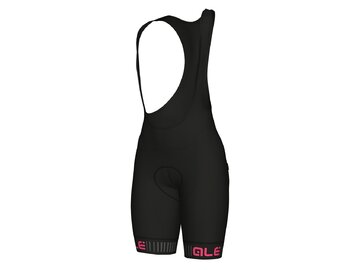 Cyklistické kraťasy ALÉ Solid Traguardo Black/Fluo Pink