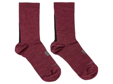 Dámske ponožky Sportful Wool 16 Sock Červená/Čierna