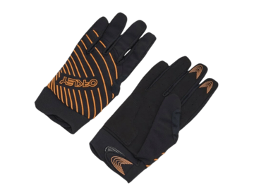 Cyklistické rukavice Oakley Drop In MTB Glove 2.0 Blackout/Soft Orange