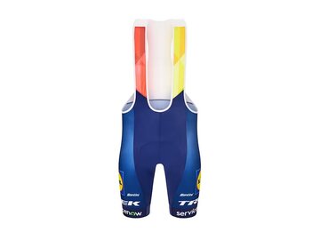 Cyklistické nohavice Replika Santini Lidl-Trek Tmavomodrá/Žltá