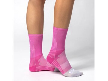 Cyklistické ponožky ALÉ Color Block Fuchsia
