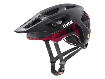 Prilba Uvex React MIPS Black/Ruby Red Matt