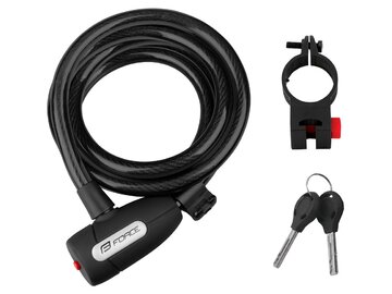 Zámok Force Lux špirálový s držiakom 180 cm/12 mm