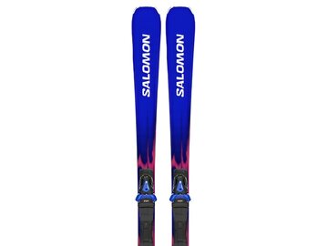 Lyže Salomon E Equipe Sl 10 + MI 12 GW Race Blue/Equipe Red 26/27