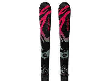 Lyže Salomon L QST Jr Black M + L6 GW J2 70 Black/Neon Punch 26/27