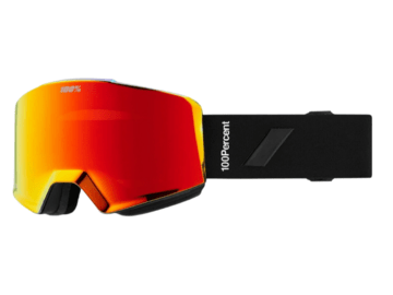 Okuliare 100% NORG HiPER Goggle Black/Red - Mirror Red Lens
