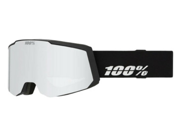 Okuliare 100% SNOWCRAFT S HiPER Goggle Black/Silver - Mirror Silver Lens