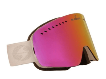 Lyžiarske okuliare Blizzard 983 MDAVZOW White Shiny/Amber Highr Contrast Lens/Full Revo Pink
