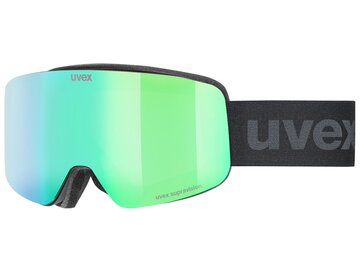 Lyžiarske okuliare Uvex Pwdr FM Black Matt DL/Green Clear