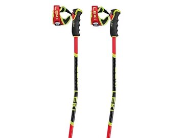 Lyžiarske palice Leki WCR GS Carbon 3D Bright Red/Black/Neonyellow