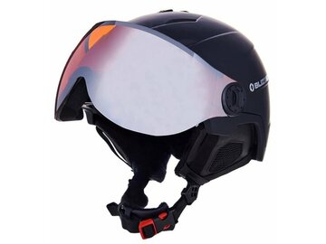Helma Blizzard Double Visor Ski Helmet black matt/orange lens/mirror