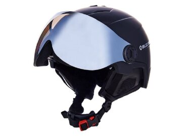 Lyžiarska prilba Blizzard Double Visor Black Matt, Smoke Lens, Mirror