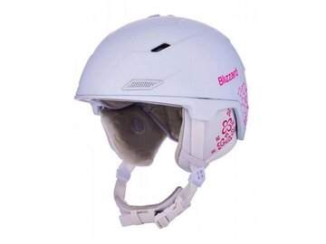 Lyžiarska prilba Blizzard Viva Double Ski White Matt/Magenta Flowers 20/21
