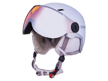 Lyžiarska prilba Blizzard W2W Double Visor White Matt/Orange Lens 22/23