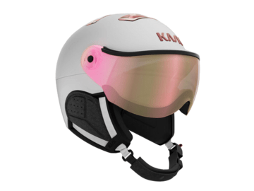 Lyžiarska prilba Kask Piuma R Chrome Visor White/Pink Gold 23/24