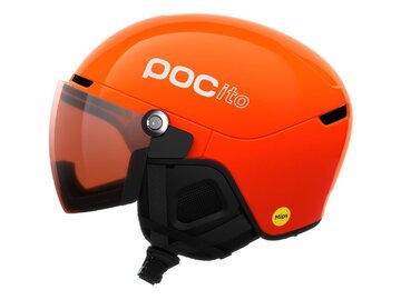 Lyžiarska prilba POC POCito Obex Visor Fluorescent Orange