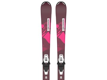 Lyže Salomon L Lux Jr S + C5 Gw J75 Bordeau/Pink 24/25
