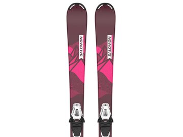 Lyže Salomon L Lux Jr S + C5 Gw J75 Pm Pink 23/24