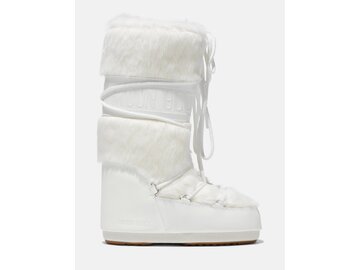 Snehule Moon Boot Icon Faux Fur Optical White