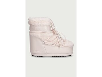 Snehule Moon Boot Icon Low Faux Fur Dusty Pink