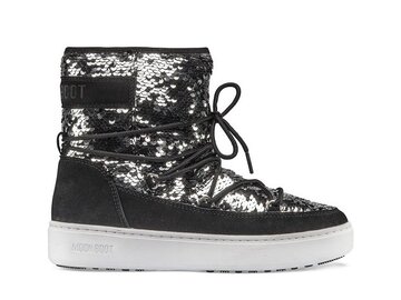 Snehule Moon Boot Pulse Mid Jr Girl Disco Plus Black