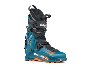 Skialpové lyžiarky Scarpa F1 GT Petrol/Orange 22/23