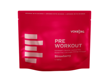Prírodná predtréningovka Voxberg PreWorkout (Jahoda) 480g