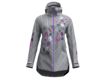 Zimná bunda Crazy Idea Parka Wonder Magic Shell Winter Flower 24/25