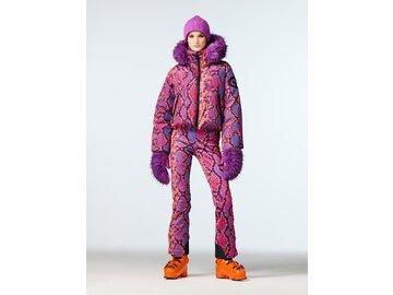 Bunda Goldbergh Lucinda Ski Jacket Faux Border Snake Pink