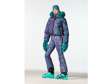 Bunda Goldbergh Lucinda Ski Jacket Faux Border Snake Turchese