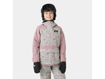 Lyžiarska bunda Helly Hansen JR Girl Stellar Jacket 2.0 Purple Clay AOP