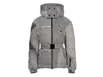 Lyžiarska bunda Perfect Moment Candice Ski Parka Warped Star Print - Black/Snow White
