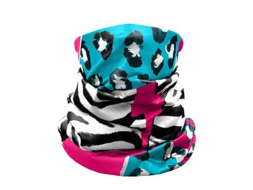 Nákrčník Crazy Idea Neck Gaiter Light Zebra Black
