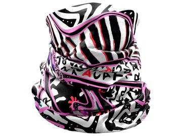 Nákrčník Crazy Idea Neck Gaiter Light Zebra Mix