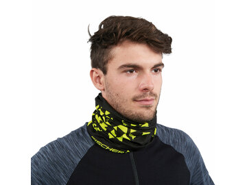 Nákrčník Fischer Bandana Ci Logo Black/Neon Yellow