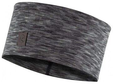 Čelenka Buff Merino Wide Headband Multistripes Fog Grey