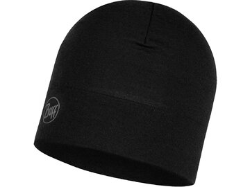 Čiapka Buff Merino Wool Hat Solid Black