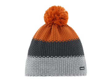 Čiapka Eisbär Star Pompon MU RL Sivá/Tmavá Sivá/Oranžová