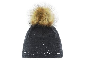 Zimná čiapka Eisbär Tiana Lux Crystal Grafiteffekt-Schwarz/Real