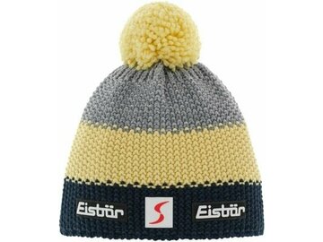 Zimná čiapka Eisbär Star kids Pompon Black/Yellow/Grey