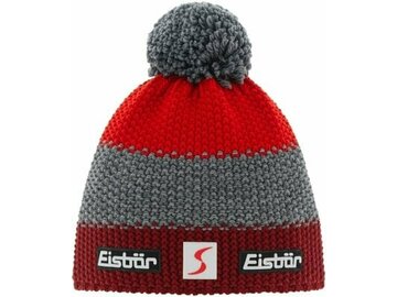 Zimná čiapka Eisbär Star kids Pompon Bordo/Grey/Red