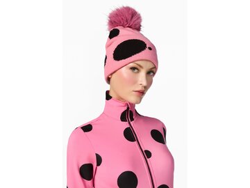 Čiapka Goldbergh Shizu Beanie Dots Pink Cosmos