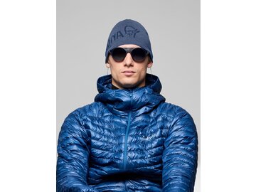 Čiapka Norrona /29 light merinoUll logo Beanie Vintage Indigo Melange