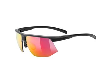 Cyklistické okuliare Uvex Aerios Black Matt/Mirror Red