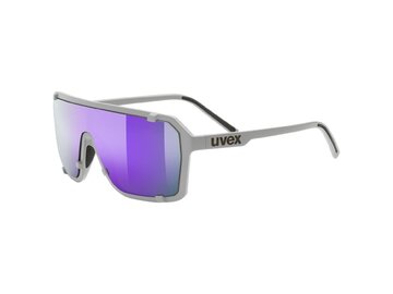 Cyklistické okuliare Uvex Esntl Epic Grey Matt/Mirror Purple