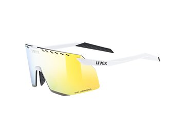 Cyklistické okuliare Uvex Pace Stage CV White Matt/Mirror Yellow