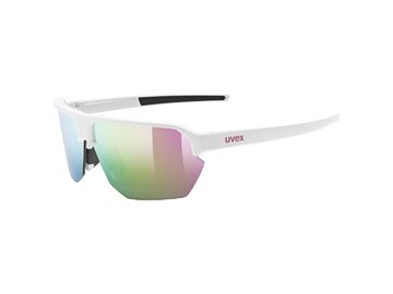 Cyklistické okuliare Uvex Vectiv White Matt/Mirror Pink