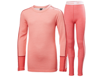 Funkčný set Helly Hansen JR Lifa Merino Midweight Sunset Pink